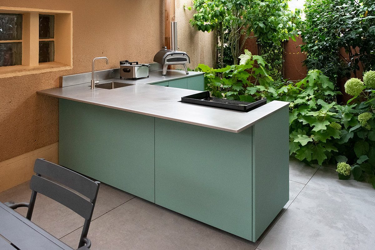 Ambiance nature cuisine d'été ASPIC, cuisine d'été ASPIC haut de gamme.