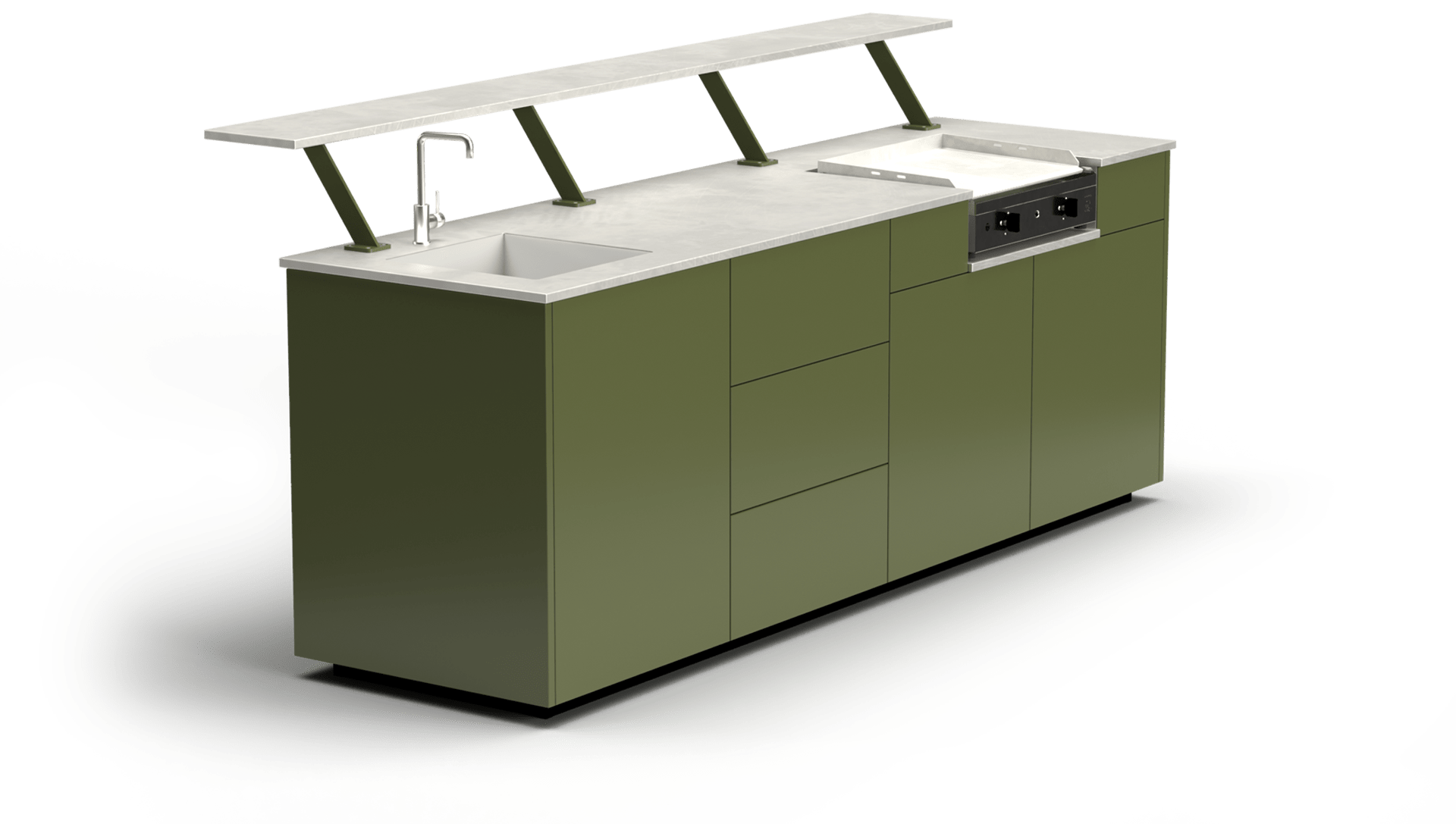 Cuisine d'été ASPIC avec bar intégré